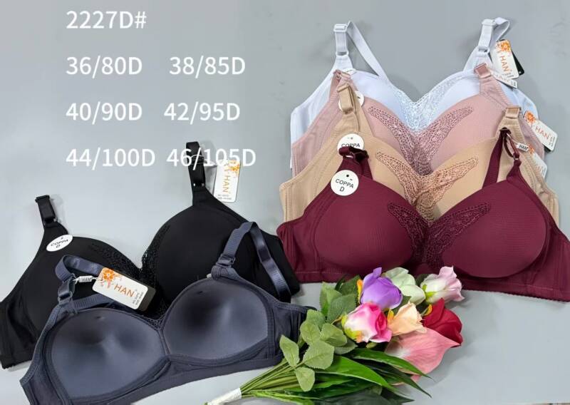 Biustonosze damskie Roz D, 1 kolor Paczka 6 szt